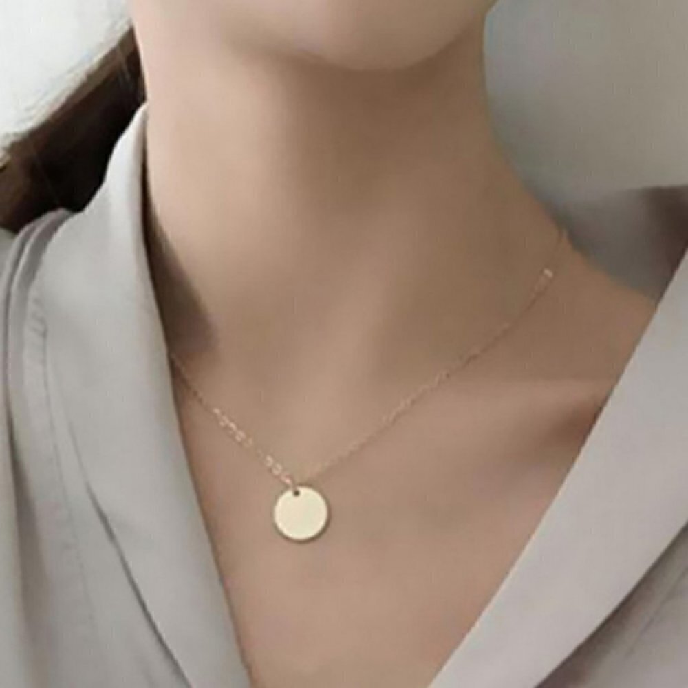 Boho choker necklace jewelry coin pendant